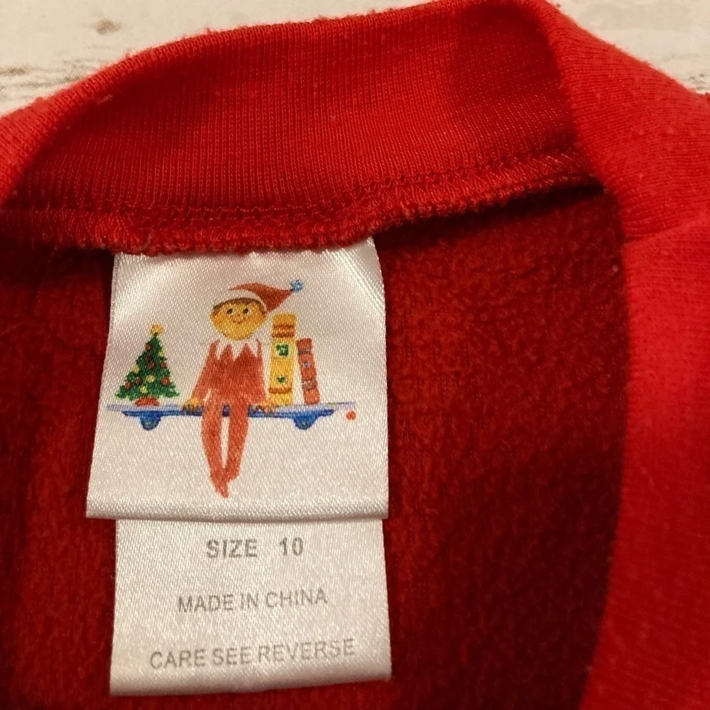 Kids Elf On A Shelf Christmas Pajamas Set Size 10